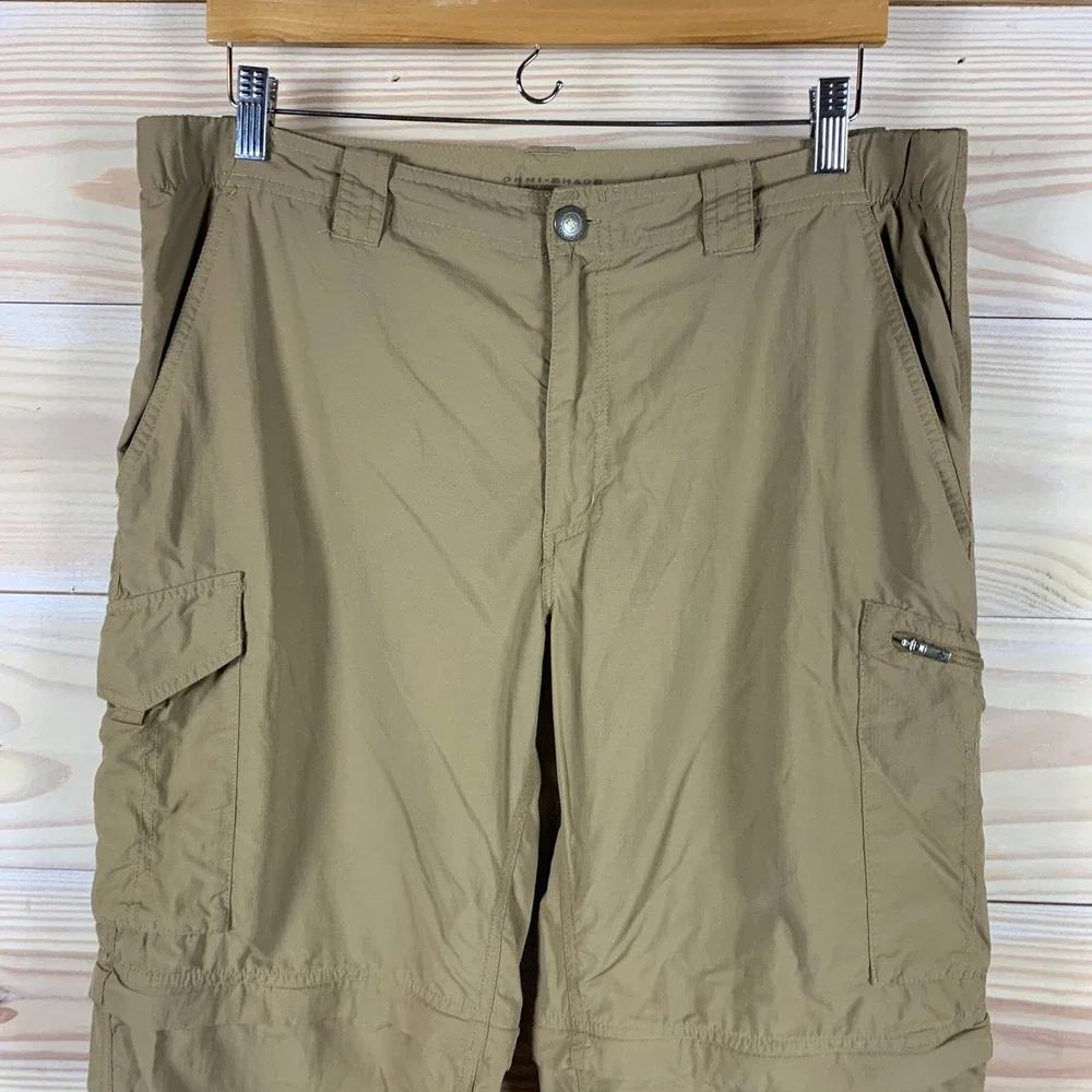 Columbia‎ Convertible Cargo Pants Mens 36x30 Hiking Omni-Shade Zip Off Utility
